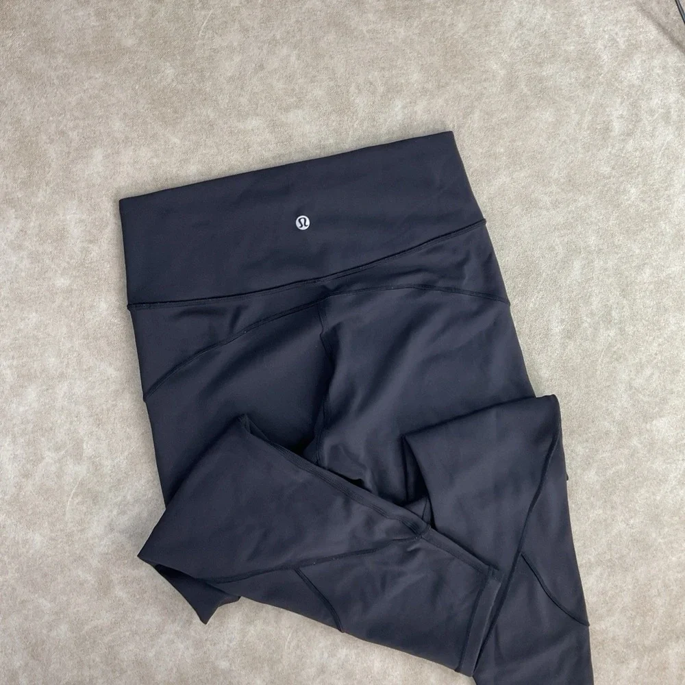Lululemon Leggings Women Sz 8 Pants In Movement HR 25'' Black Everlux LW5ANXS